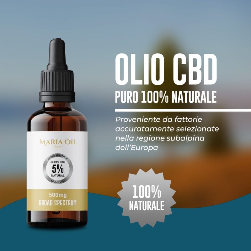 Olio di CBD 5% (500mg) Broad Spectrum - immagine 2