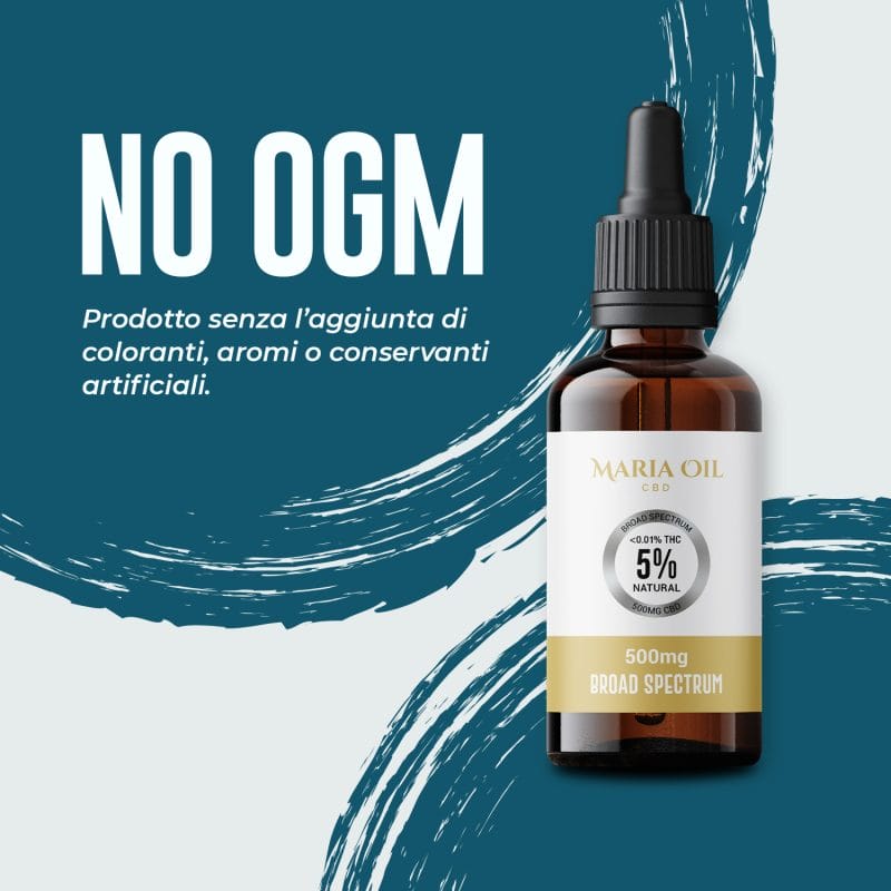 Olio di CBD 5% (500mg) Broad Spectrum - immagine 5