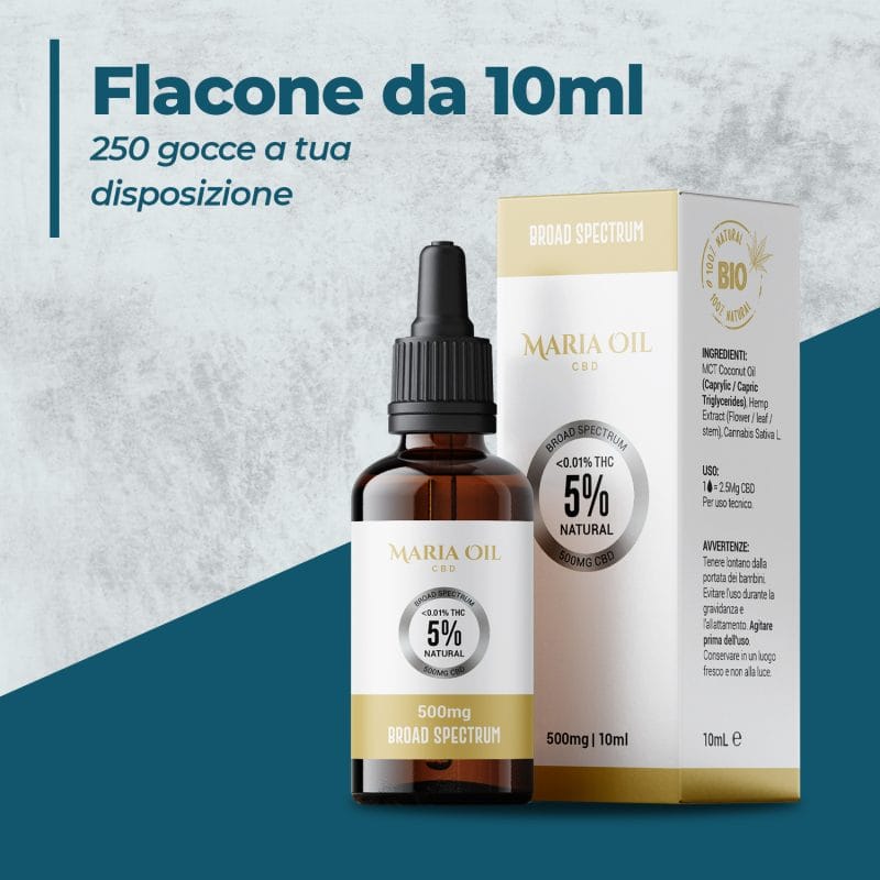 Olio di CBD 5% (500mg) Broad Spectrum - immagine 6